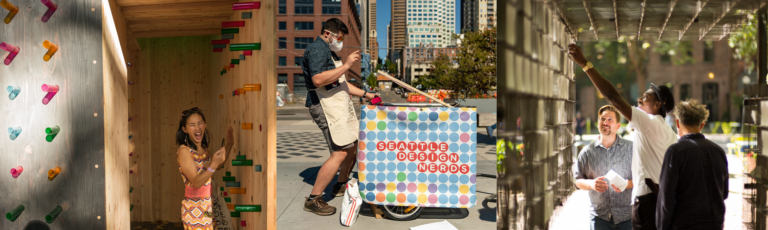 Banner of various activities that embody the Seattle Design Festival